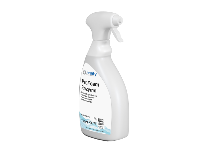 Amity Ltd. introduces PreFoam Enzyme, a pre-soak cleaner designed to enhance the pre-cleaning of medical instruments. By combining innovation and practicality, this solution addresses the growing demands for faster, safer, and more efficient cleaning in healthcare environments.