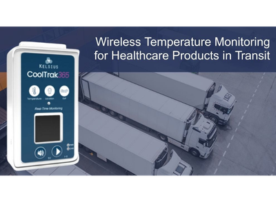 Automated temperature monitoring for medical products in transit.